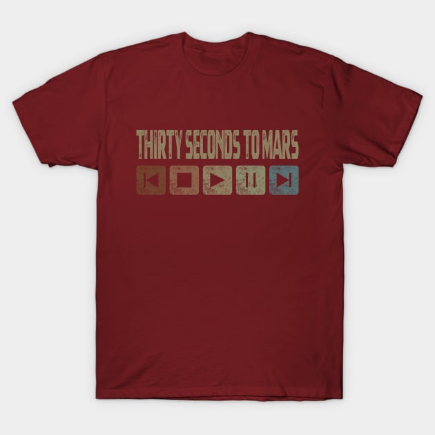 Thirty Seconds To Mars Control Button T-Shirt by besomethingelse